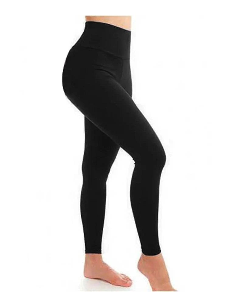 Women's High Waist Full Length Leggings – Black