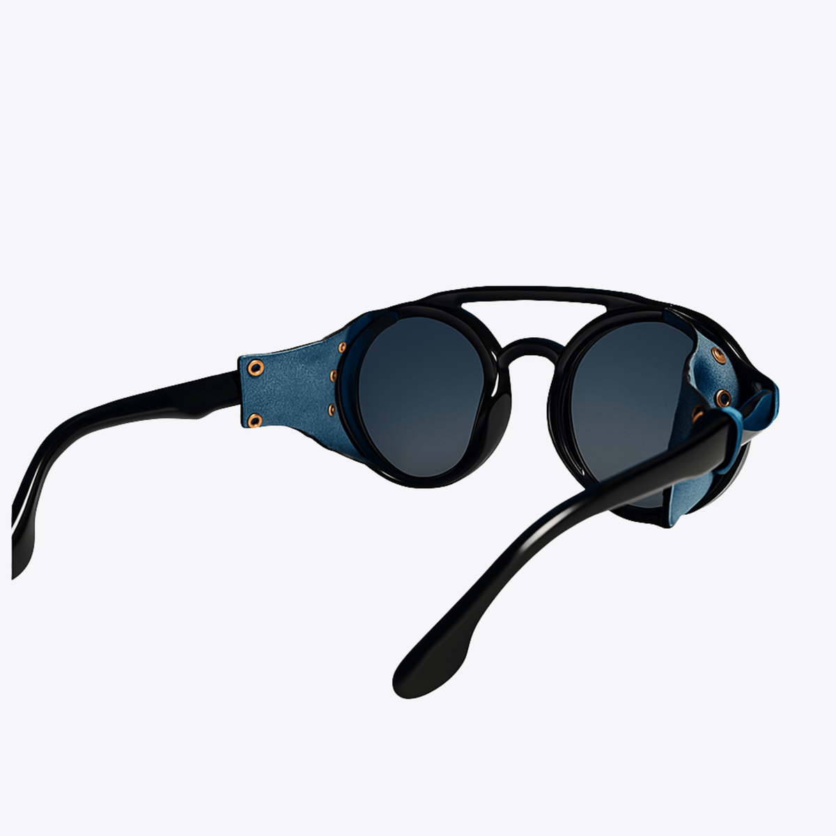 Explorer | Black & Navy Sunglasses with Tinted Blue Polarized Lenses