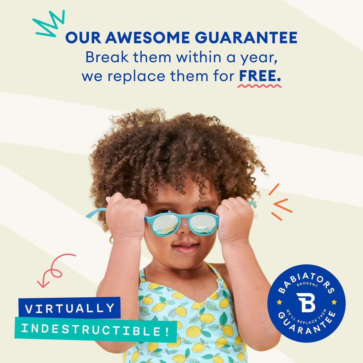 Babiators Polarised Navigator Sunglasses - Perfectly Papaya
