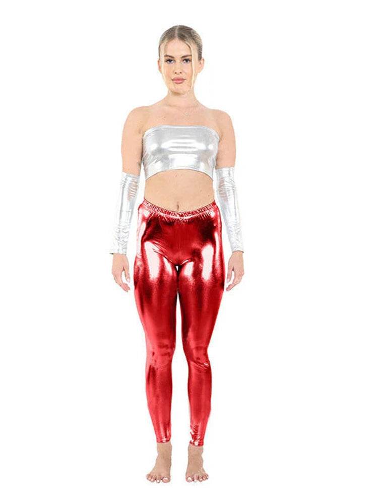 Women's Shiny Metallic Leggings for Parties & Festive Wear