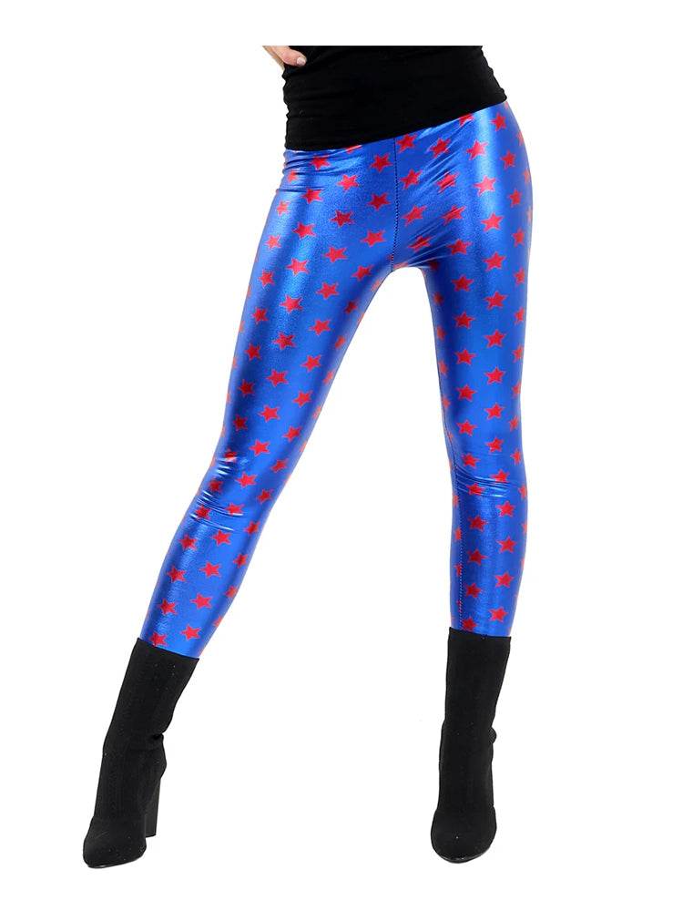 Women's Shiny Metallic Leggings for Parties & Festive Wear