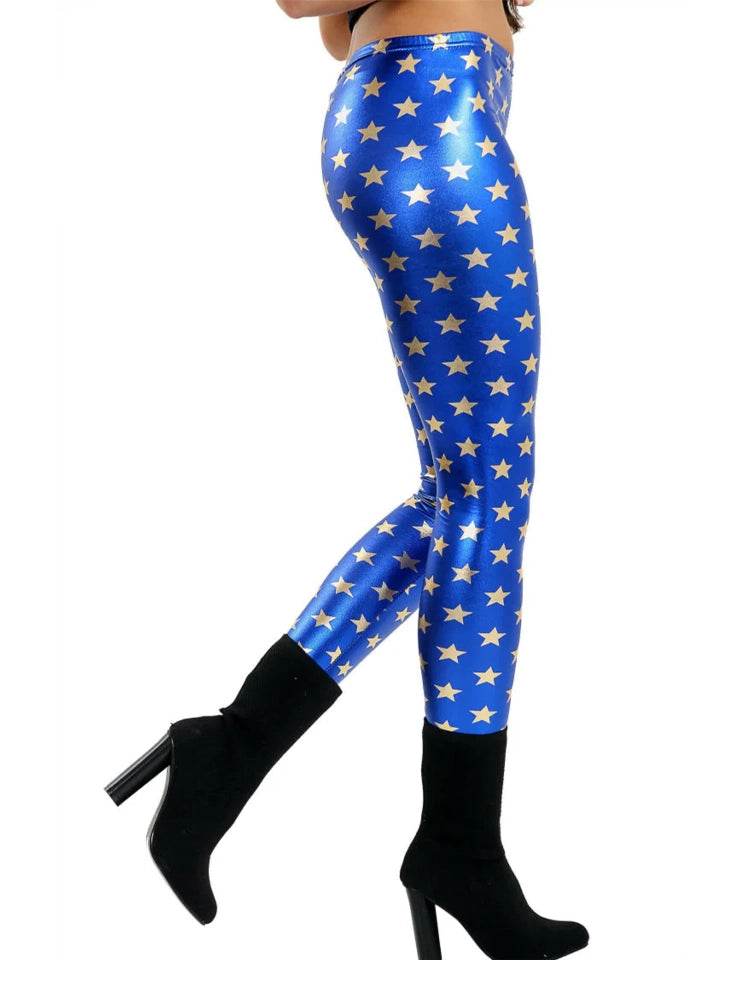 Women's Shiny Metallic Leggings for Parties & Festive Wear