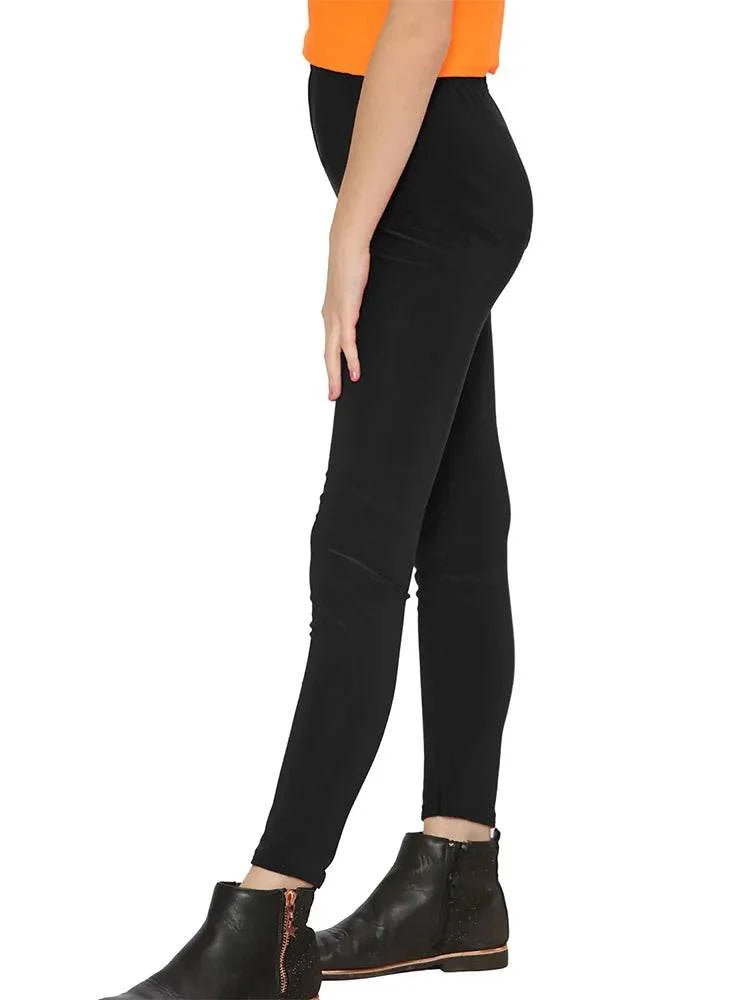 Girls Full Length Microfibre Leggings – 12 Colours