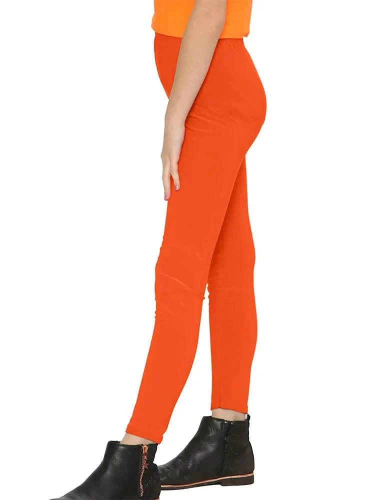 Girls Full Length Microfibre Leggings – 12 Colours