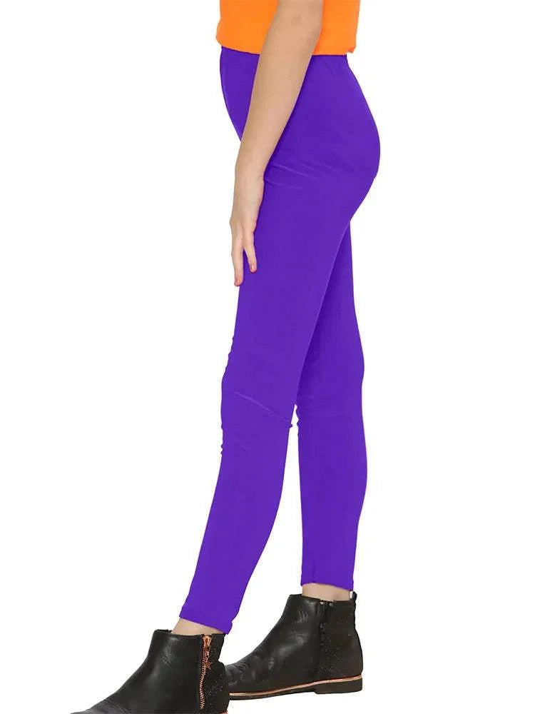 Girls Full Length Microfibre Leggings – 12 Colours