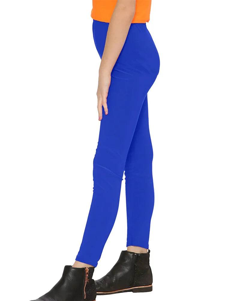 Girls Full Length Microfibre Leggings – 12 Colours
