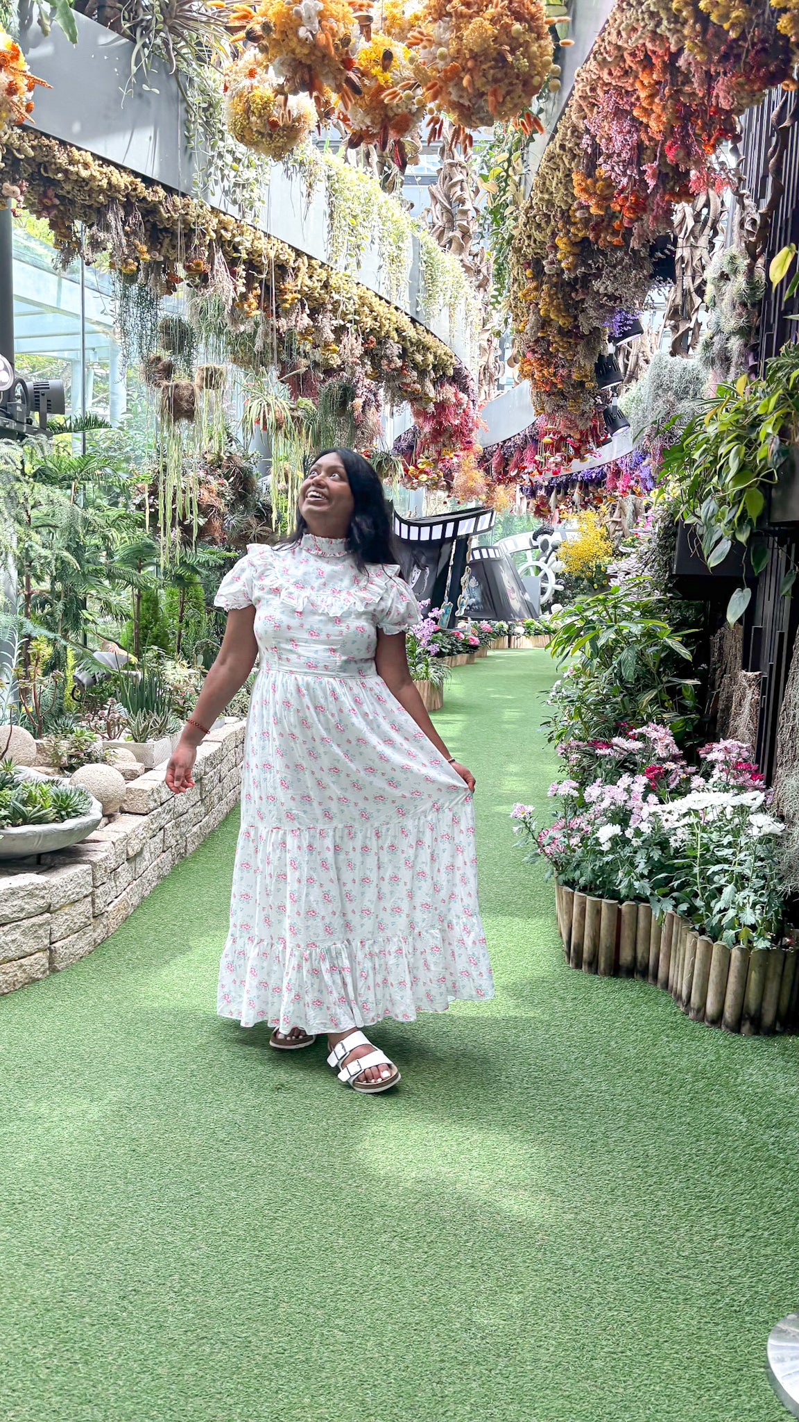 Amy Jane London Ditsy Floral Prairie High Neck Maxi Dress