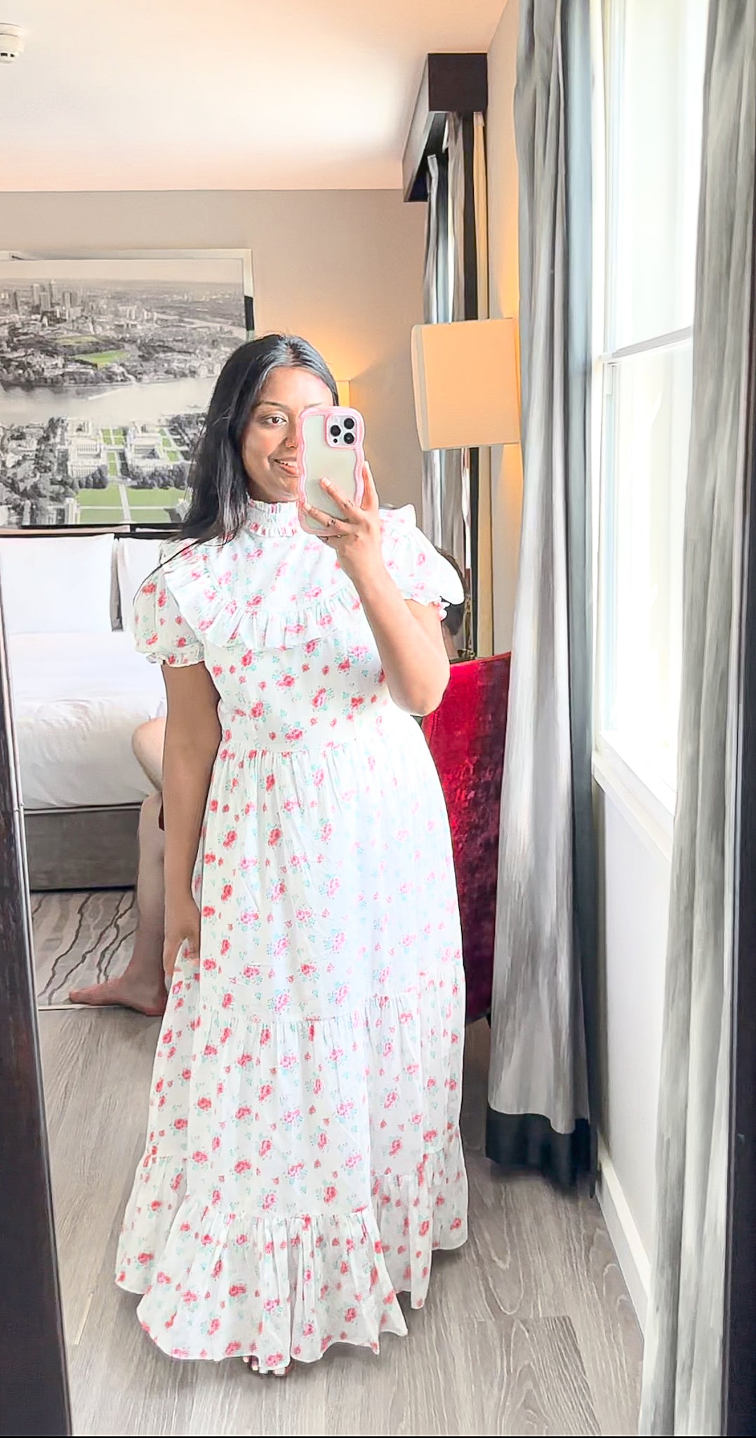 Amy Jane London Ditsy Floral Prairie High Neck Maxi Dress