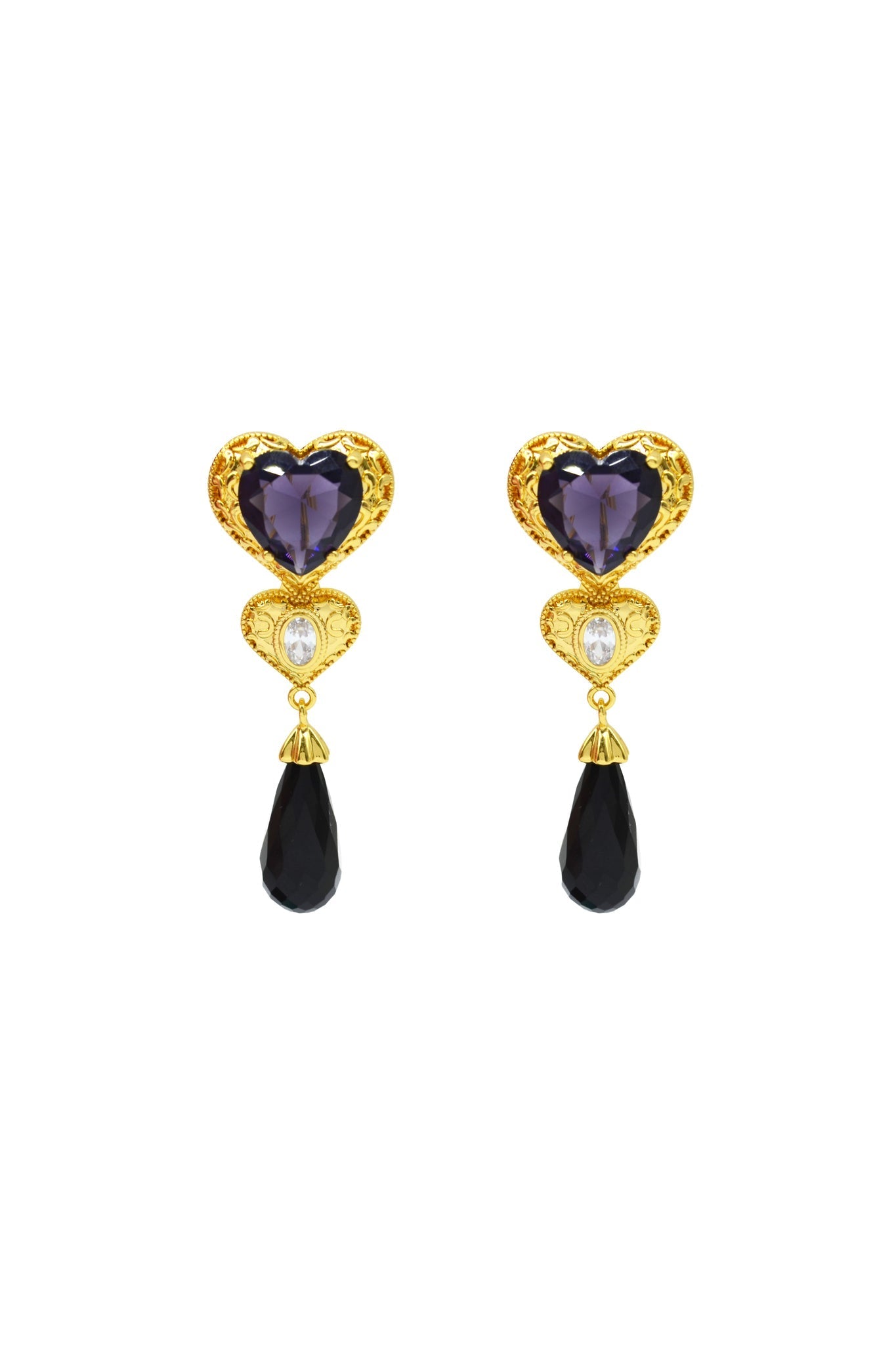 Sahi London Maroon Dangle Statement Earring with Pearl