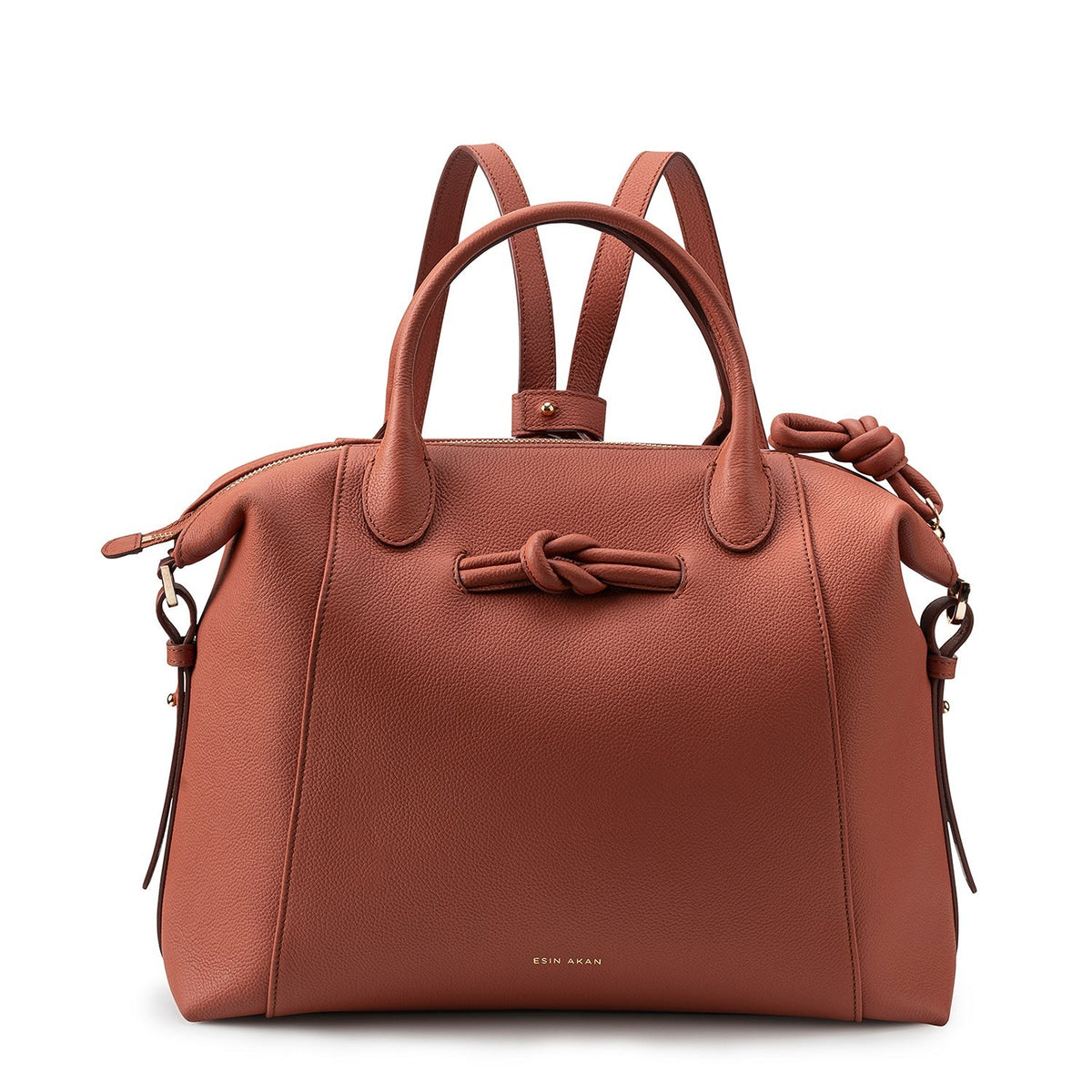 Wimbledon leather laptop backpack by Esin Akan