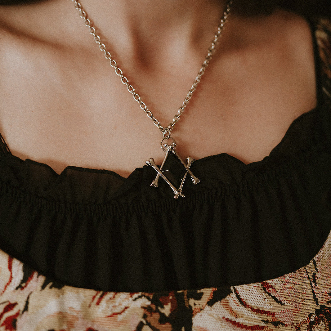 The Obsidian Marrow necklace by Mysticum Luna Gothic Jewellery