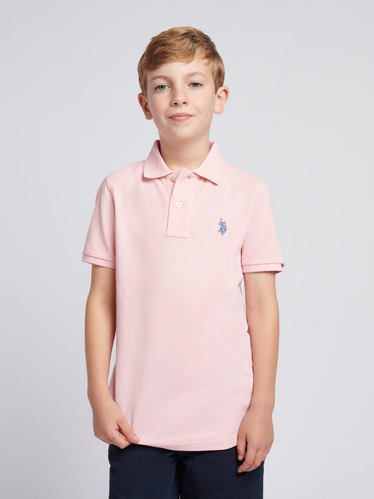 Boys Double Horsemen Polo Shirt Tickled Pink