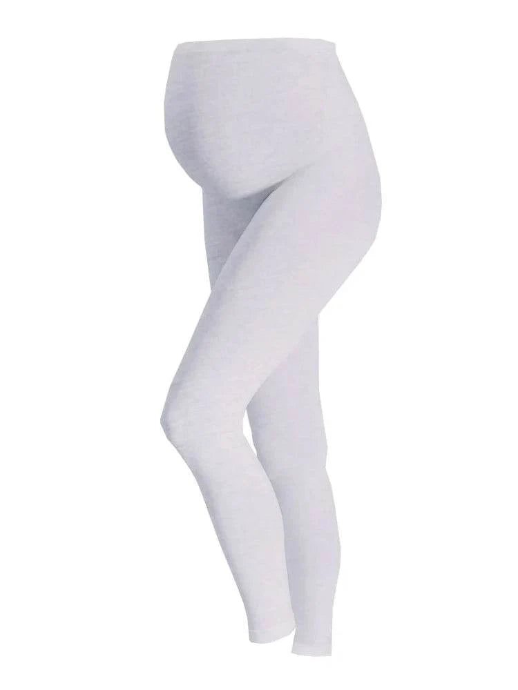 Women's Light Grey Full Length Maternity Leggings
