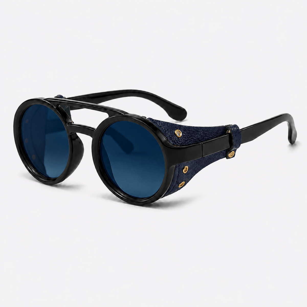 Explorer | Black & Navy Sunglasses with Tinted Blue Polarized Lenses