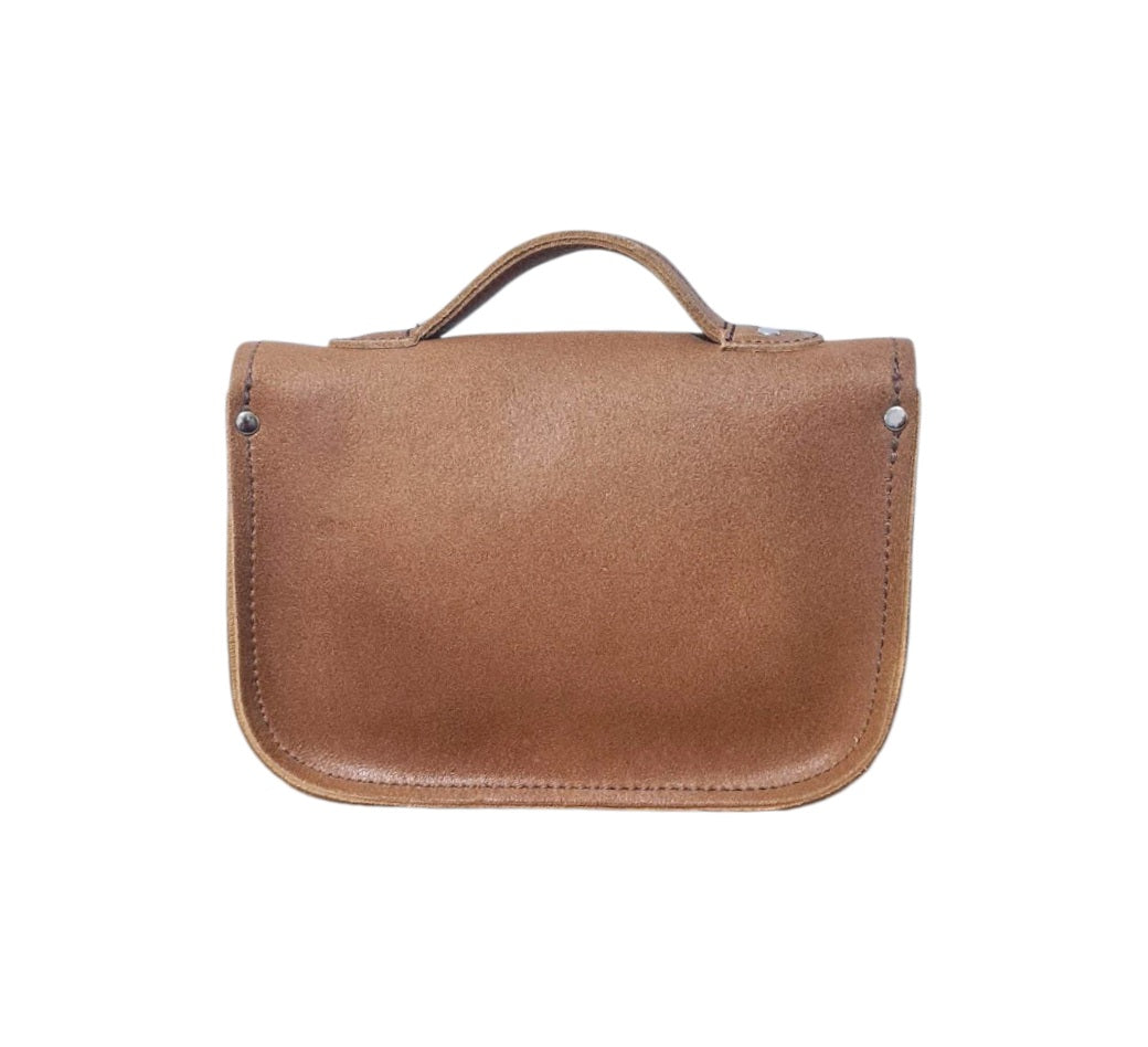 Leather Midi Satchel - Tannery Tan